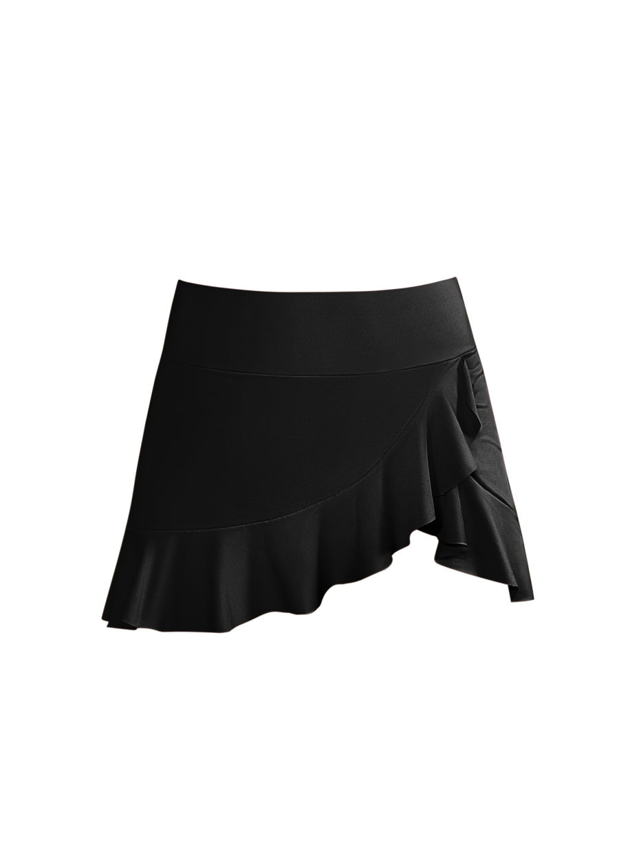 Bimini - Ruffle Mini Skirt - Black Mate