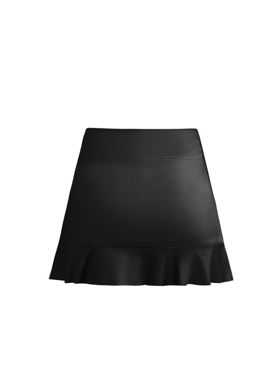 Bimini - Ruffle Mini Skirt - Black Mate